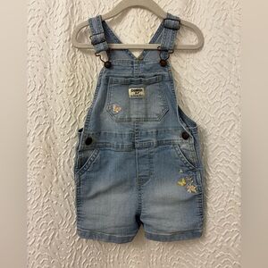 OshKosh B'gosh Blue Denim Kids Overalls with Embroidery 3t